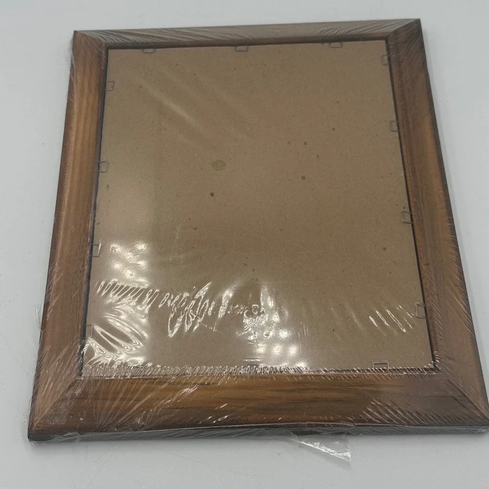 Vintage Wal-Mart Picture Photo Frame 8x10 Solid Wood Ribbed Wall Hanging NEW